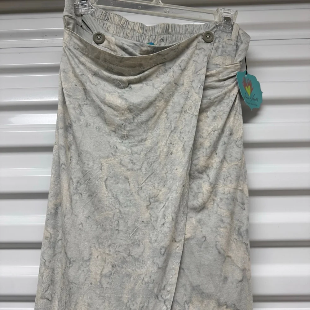 Hands to Hearts Fly Away Pants Marble Print L/XL Boho Wrap Harem Pants - Picture 3 of 12